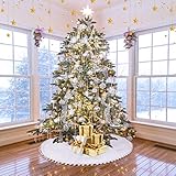 Weihnachtsbaum Rock Weiß Weihnachtsbaumdecke Rund Plüsch Weihnachtsbaum...