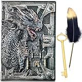 LaVenty DND Zubehör DND Journal Notebook Dungeons D&D Dragon Notizbuch 3D...