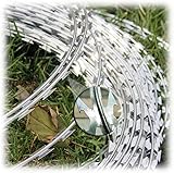 CucCe Stacheldrahtgeflecht Verzinkter Nato-Draht, Doppelspirale, geeignet...