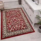 Orient Teppich rot beige grau schwarz klassisch dicht gewebt mit Ornament...