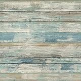 Hode Klebefolie Holzoptik Möbelfolie Holz Blaugrün 30x300cm Tapete...