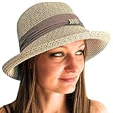 TOSKATOK® Damen-Damen-Einstellbarer Sommer-Sonnenhut Mode Faltbarer...