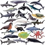 TOYMANY 24 Stück Tiere-Figuren Set Ocean Spielfiguren Spielzeug...