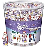 Milka Mini Weihnachtsmänner – Mix aus Alpenmilch, Milchcrème & Noisette...