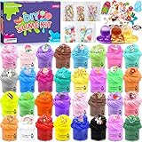 Purpledi Fluffy Slime Set 35 Pack, Super Soft Fluffy Butter DIY Slime Kit,...