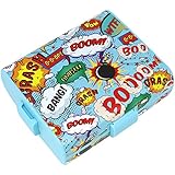 com-four® Brotdose im Comic-Design für unterwegs - Lunchbox mit...