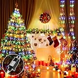 Apritsce Lichterschweif 2 Stück, 2 M 200 LED Lichterkette mit Stecker,...