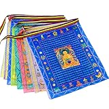 Tibetische, buddhistische Gebetsfahnen (40 Stück) für den Außenbereich,...
