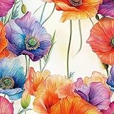 ICYEHAO Selbstklebende Tapete Bunt Blumen, 44 x 300 cm Orange Lila...
