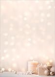 SIGEL DP634 Briefpapier Weihnachten 'Golden Glow' A4, 100 Blatt, aus...
