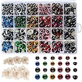600 Stück Kunststoff Sicherheitsaugen und Sicherheitsnasen 6-14mm...