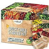 valeaf Chili Starter Set I Chili Anzuchtset m. Chilisamen I Chili...