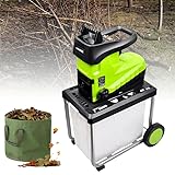 Elektrischer Gartenhäcksler mit 60L Auffangbox, Mulcher für Holz &...