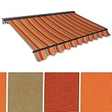 Jawoll Kassetten-Markise 5 x 3 m braun-Terracotta (Profilfarbe: Anthrazit)...
