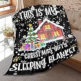 Weiche Flanelldecke mit Aufschrift 'This is My Sleep', leichter Plüsch,...
