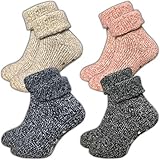 ca·wa·so Damen Stoppersocken aus Wolle | ABS Sohle (1er-Pack | 4er-Pack)...