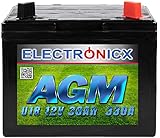 Rasentraktor Batterie AGM Batterie 12V 30Ah AGM Akku für Rasenmäher...