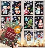 200 Fensterbilder Weihnachten - Weihnachtsdeko Fenster Selbstklebend -...