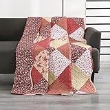 Qucover Tagesdecke Patchwork 150x200cm Patchworkdecke Wendedesign...