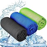 YQXCC Kühlendes Mikrofaser Handtuch 3 Stück 120x30 cm für Sofortige...