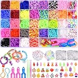 AOKITO 2500+ Loom Bänder Set für Kinder, 32 Farben DIY Gummibänder mit...