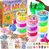 YOPINSAND 12 Farben DIY Schleim Kit, Slime Making Kit für Mädchen,...