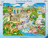 Ravensburger Kinderpuzzle - 06661 Besucher im Zoo - Rahmenpuzzle für...