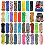MONOBIN 36 Farben 10 Fuß Paracord 550 Combo-Kit, Paracord-Armband-Bausatz...