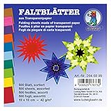 Ursus 2646899 - Faltblätter Transparentpapier, ca. 10 x 10 cm, 42 g/qm,...