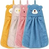 4 Stück Kinder Hand Handtuch Süßer Tier Waschlappen Mikrofaser...