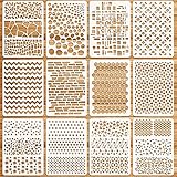 OOTSR 12 Stück Schablonen Set, Zeichnung Malschablonen DIY Schablonen,...
