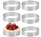 Lytonix 6 Stück 6 cm Dessertringe, Edelstahl Tartelette Förmchen für...