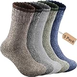 Annsuki Thermosocken Herren,5Paar Dicke Wintersocken Warme...