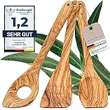 GOLDENBERG® Premium Holzkochlöffel Set Olive - feinstes Olivenholz aus...