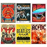 BDSHUNBF Poster Set mit 6 Album Cover Band, Leinwand Wandkunst,...