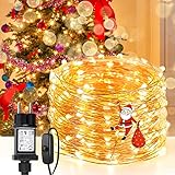 LE 10M LED Lichterkette aus Kupferdraht, 100 LEDs, Wasserdicht IP65,...