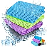 Brovamo Kühltücher 4 Stück 90X30cm Kühlhandtuch Cooling Towel Kühltuch...