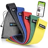 ZenOne Sports Fitnessbänder aus Stoff, Resistance Bands 5er Set,...