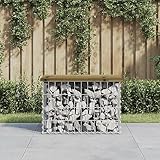 Lauuoeriau Haus & Garten, Möbel-Gartenbank, Gabionen-Design, 63 x 44 x 42...