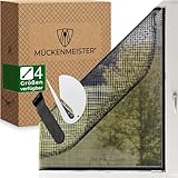 MÜCKENMEISTER® Fliegengitter Fenster (120x240cm, schwarz) aus Glasfaser -...