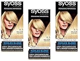 3x Syoss Permanentes Blond Kühles Blond 8-5 Vanilleblond Haarfarbe mit...