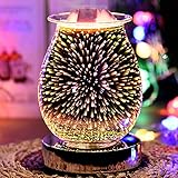 Wowlela Duftlampe Wachs 3D Glas Elektrische Duftlampe für Wachs Energie...
