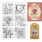 BENECREAT Valentinstag Clear Stamps Amor Startet Herzen, Rosen,...