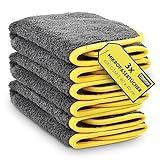 Fiberize® Mikrofasertücher Auto (3er Set) - flauschig weich & extrem...
