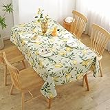 Yuragim Tischdecke Rechteck Zitronen Gelb Tischdecken 140x180cm Tischtuch...