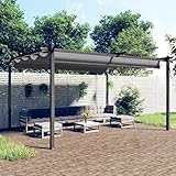 Gecheer Pergola mit Ausziehbarem Dach Pavillon Sonnenschutz Gartenpavillon...