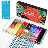 Lictin Face Bodypainting Farben Set 26 Wasserlösliche Farbe,...