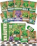 ZenGreens® - Bio Kräuter Samen Set - 15 Kräutersamen für den einfachen...