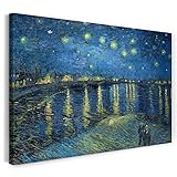 Printed Paintings Leinwand (120x80cm): Vincent Van Gogh - Sternennacht...