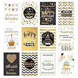 Edition Seidel Set 12 exklusive Premium Geburtstagskarten mit feiner...